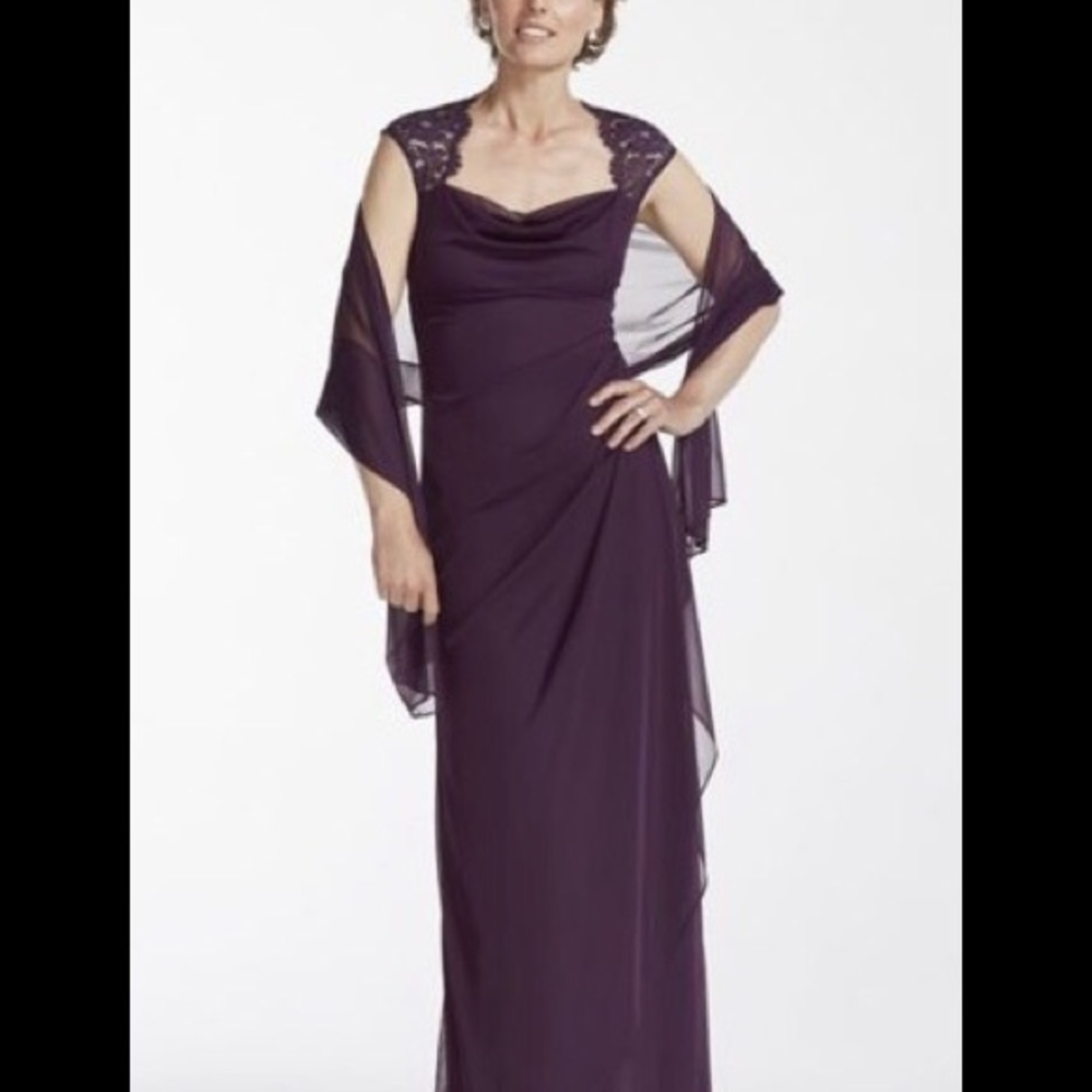 David’s Bridal Bridesmaid Dress • Size 12 • Plum
